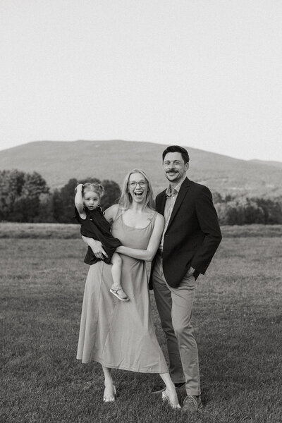 The Combs family on a walk
